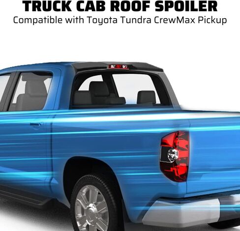 Kojem Truck Cab Roof Spoiler Wing Top متوافق مع 2014-2021 Toyota Tundra CrewMax in Saudi Arabia