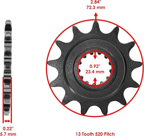 Caltric Gold O-Ring Drive Chain & Sprockets Kit Compatible with Kawasaki Kx450F Klx450R 2006-2017 in Saudi Arabia