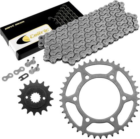 Caltric Drive Chain and Sprockets Kit Compatible with Kawasaki EX500 Ninja 500R 1994-2009 in Saudi Arabia