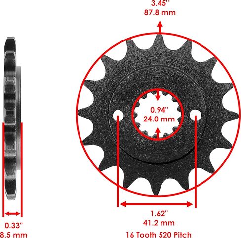 Caltric Drive Chain and Sprockets Kit Compatible with Kawasaki EX500 Ninja 500R 1994-2009 in Saudi Arabia
