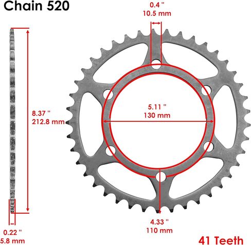 Caltric Drive Chain and Sprockets Kit Compatible with Kawasaki EX500 Ninja 500R 1994-2009 in Saudi Arabia
