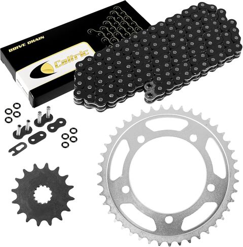 Caltric Black O-Ring Drive Chain & Sprockets Kit Compatible with Suzuki 600 Gsx-R600 Gsxr600 2006-2010 in Saudi Arabia