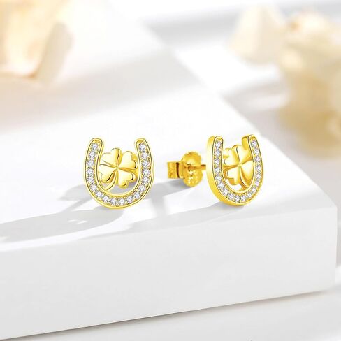 أقراط INFUSEU الأيرلندية بعقدة سلتيك شامروك كلاداغ للنساء والفتيات من الفضة الإسترلينية in Kuwait