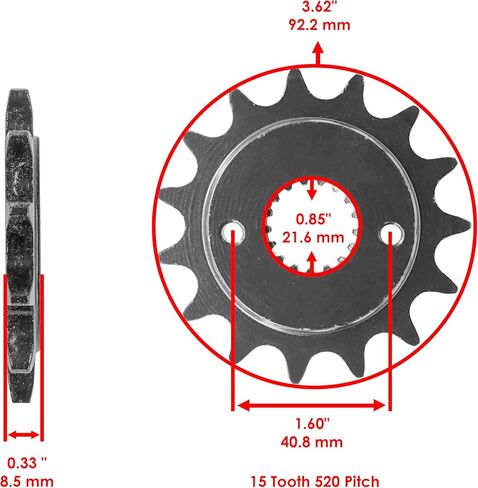 Caltric Drive Chain and Sprockets Kit Compatible with Honda TRX400EX Sportrax 400 2X4 1999 2000 2001 2002 2003 2004 in Saudi Arabia