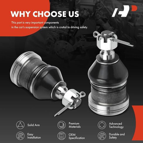 A-Premium 2 x Front or Rear Upper Ball Joints, Compatible with Chrysler Sebring 2001-2006 & Dodge Stratus 2001-2006 in Saudi Arabia