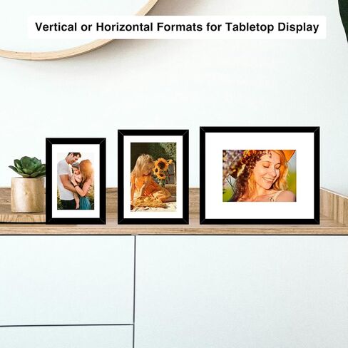 15 Pack Picture Frames Collage Wall Decor for Wall Hanging or Tabletop, Gallery Wall Frame Set for Family, Multi Sizes Photo Frames Collage Including 3Pcs 8x10, 6Pcs 5x7, 6Pcs 4x6, Black in Saudi Arabia