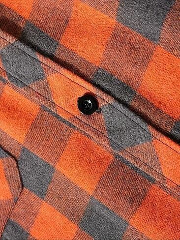 Mens Hooded Flannel Shirt Lightweight Long Sleeve Casual Plaid Button Down in Saudi Arabia