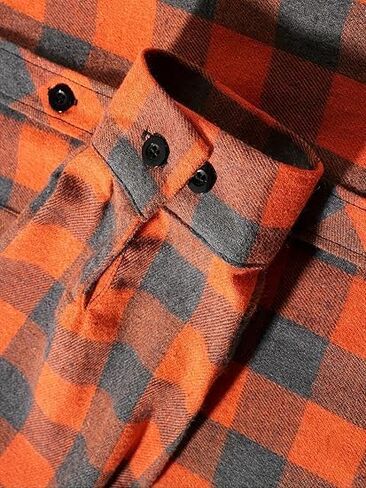 Mens Hooded Flannel Shirt Lightweight Long Sleeve Casual Plaid Button Down in Saudi Arabia