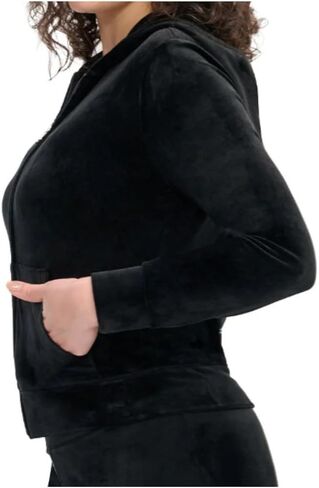 Juicy Couture Women's Hallow Bling Velour Track Jacket in Saudi Arabia
