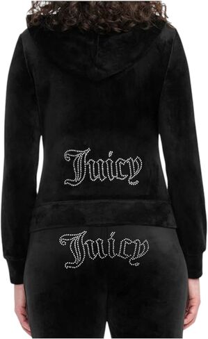 Juicy Couture Women's Hallow Bling Velour Track Jacket in Saudi Arabia