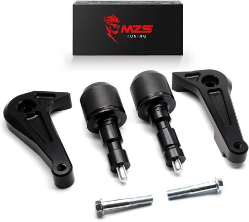 MZS Motorcycle Frame Sliders, YZF-R6 Falling Crash Protector Guards No Cut Kits CNC Black Compatible with YZF R6 2017 2018 2019 2020 2021 in Saudi Arabia