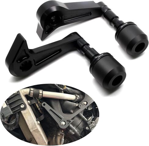 MZS Motorcycle Frame Sliders, YZF-R6 Falling Crash Protector Guards No Cut Kits CNC Black Compatible with YZF R6 2017 2018 2019 2020 2021 in Saudi Arabia