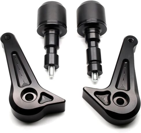 MZS Motorcycle Frame Sliders, YZF-R6 Falling Crash Protector Guards No Cut Kits CNC Black Compatible with YZF R6 2017 2018 2019 2020 2021 in Saudi Arabia