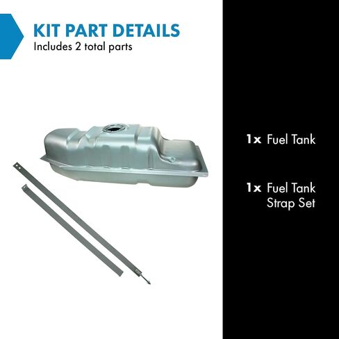 TRQ Fuel Tank & Strap Kit Fuel Tank Strap Gas Fuel Tank Compatible with 1997-2002 Chevrolet S10 GMC Sonoma 1996-2000 Isuzu Hombre in Saudi Arabia