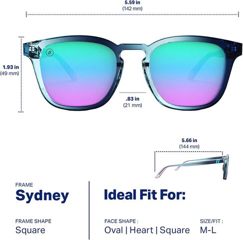 Blenders Eyewear Sydney - نظارات شمسية مستقطبة بقلب معدني مطلي بالذهب - حماية 100% من الأشعة فوق البنفسجية - للرجال والنساء in Kuwait