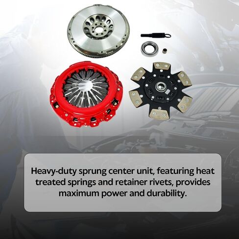 EFT Stage 3 Clutch Kit with Lightweight Chromoly Flywheel for G35 350Z 3.5L VQ35DE 6-CYL - Features 6-Puck Copper Ceramic Disc with 12 High-Coefficient Friction Pads - Offers 12 Month Brand Warranty in Saudi Arabia