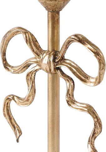 NIKKY HOME Gold Bow Iron Taper Candle Holders Set of 2, Vintage Decorative Tall Candlesticks Centerpieces Decor for Dining Room Table Wedding Party Mantle Fireplace Housewarming Gift in Saudi Arabia