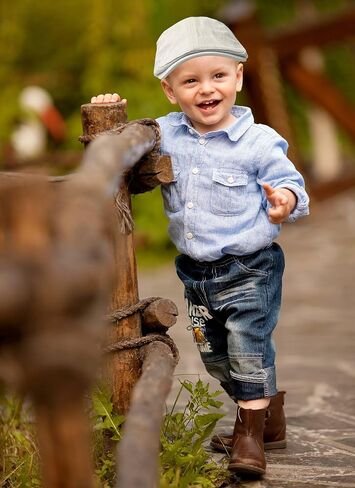 قبعة Jastore Kids Tweed Newsboy Flat Cap متعرجة للأولاد الرضع والأطفال الصغار قبعة بيريه للشباب in Saudi Arabia