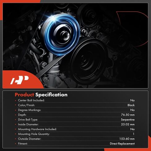 A-Premium Engine Harmonic Balancer Crankshaft Pulley Compatible with Chevrolet Cruze 2011-2015, Cruze Limited 2016, Sonic 2015-2019, Trax 2015-2019 & Buick Encore 2013-2018, 1.4L in Saudi Arabia