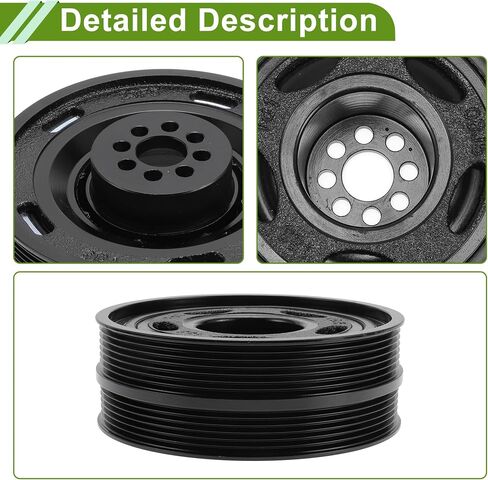 No.06E105251E Engine Harmonic Balancer Crankshaft Pulley for Audi A7 Black Harmonic Balancer Pulley Crank Pulley 13 Groove Aluminum Alloy 1 Pc in Saudi Arabia