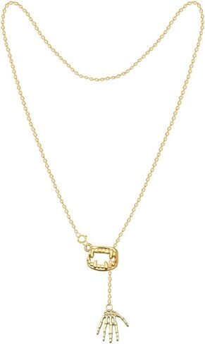18K Gold Hollow Out Stainless Steel Pendant Necklace Set Adjustable Y Lariat Chain Necklace in Saudi Arabia