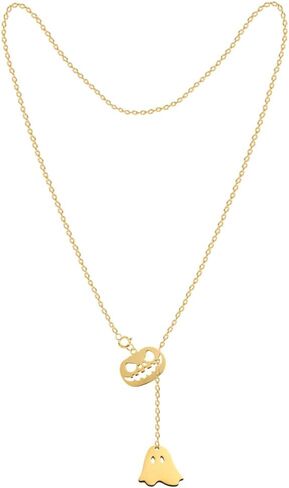 18K Gold Hollow Out Stainless Steel Pendant Necklace Set Adjustable Y Lariat Chain Necklace in Saudi Arabia