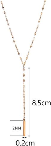 Gold Necklace for Women, Dainty Long Necklace 14k Gold Plated Y-Shaped Cross/Star/Bar Pendant Adjustable Necklace Trendy Layered Chain Drop Necklaces Jewelry Gifts in Saudi Arabia
