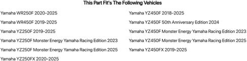 TUSK Folding Shift Lever Black/Blue Tip for Yamaha YZ450F 2018-2023 in Saudi Arabia