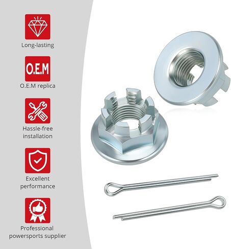 JAVIK Front Axle Nuts for Honda Fourtrax 300-4x4 1988-2000 Foreman 400 450 500 1995-2013 Rancher 350 400 420 2000-2013 Rincon 650/680 Rubicon 500 TRX350 O.E.M# 90305-HA7-670 90305-HM5-A80 90305369000 in Saudi Arabia
