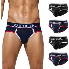 ملابس داخلية قطنية للرجال من Casey Kevin بحزام خصر عريض بدون طيران للرجال، 4 قطع in Kuwait