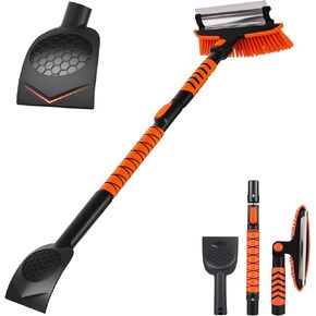 43.3" Snow Brush and Ice Scrapers for Car Windshield Extendable Detachable Snow Removal Tool for Trucks SUVS with Ergonomic Foam Grip in Saudi Arabia