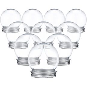 Homoyoyo 40 قطعة سنو غلوب برطمان 2.75 × 2.36 × 2.36 بوصة DIY للحفلات المفضلة قبة شفافة على شكل أرض ثلجية للحيوانات الأليفة قبة عيد الميلاد للأولاد والبنات غطاء برغي صغير للحرف المائية ديكور المنزل 150 مل كأس بلاستيكي فارغ in Saudi Arabia