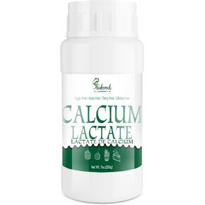 7 oz Calcium Lactate Powder, 100% Pure Calcium Lactate, Food Grade for Keep Shape of Food, Helps Neutralize Food Acidity, Suitable for Dairy Products, Breads, Pastries, Bake, Gluten-Free & Vegan in Kuwait