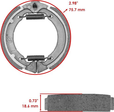 Caltric Front Brake Shoes Compatible with Suzuki Lt80 Lt-80 Lt 80 Quad Sport 80 2001-2006 New in Saudi Arabia