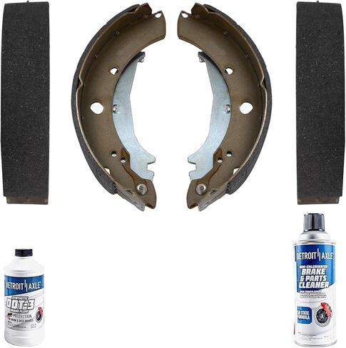 Detroit Axle - Rear Brake Shoes for 04-09 Chrysler PT Cruiser, Semi-metallic Brake Shoes 2004 2005 2006 2007 2008 2009 Replacement in Saudi Arabia