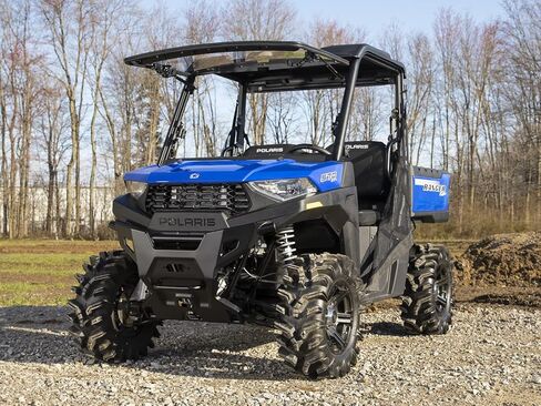 زجاج أمامي قابل للطي 3 في 1 مقاوم للخدش من SuperATV لعام 2022+ Polaris Ranger SP 570، طاقم، يمكن إغلاقه أو تهويته أو فتحه بالكامل، مصنوع من البولي كربونات 1/4 بوصة أقوى 250 مرة من الزجاج، صنع في الولايات المتحدة الأمريكية in Saudi Arabia