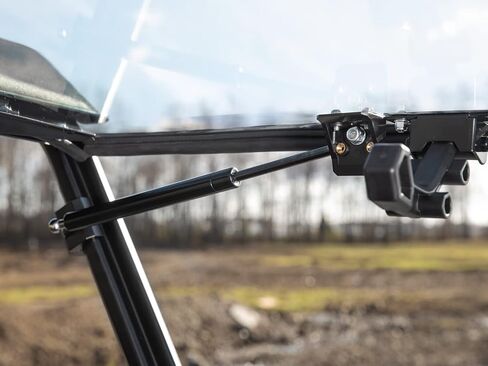 زجاج أمامي قابل للطي 3 في 1 مقاوم للخدش من SuperATV لعام 2022+ Polaris Ranger SP 570، طاقم، يمكن إغلاقه أو تهويته أو فتحه بالكامل، مصنوع من البولي كربونات 1/4 بوصة أقوى 250 مرة من الزجاج، صنع في الولايات المتحدة الأمريكية in Saudi Arabia