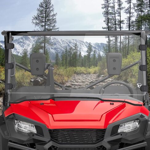 KEMIMOTO UTV Front Full Windshield Compatible with Pioneer 1000/1000-5/1000-6 2016-2025, UV Resistant, 1/4" Thick Polycarbonate Clear Windshield with Pre-installed Seal in Saudi Arabia