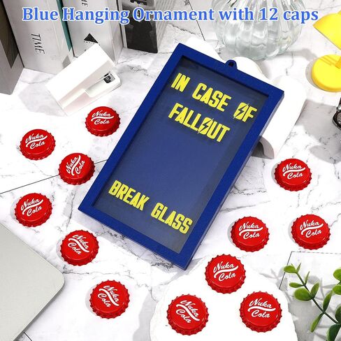 Funny Emergency Nuka Caps Ornaments, Hanging Ornament Box w/ 12 Nuka Red Caps, Hilarious, Unique Birthday Gifts, Funny Stocking Stuffers for Men and Women in Kuwait