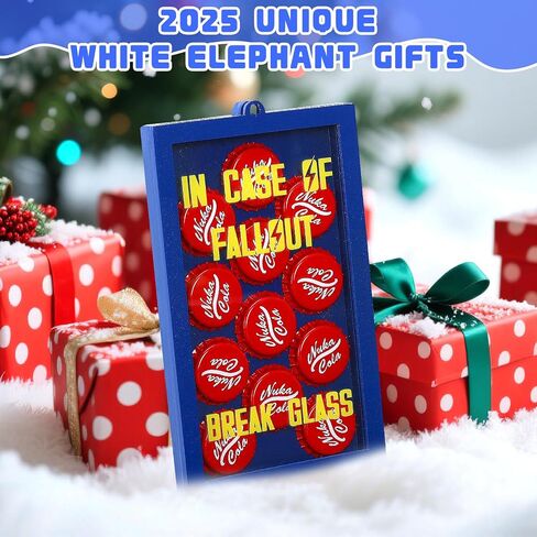 Funny Emergency Nuka Caps Ornaments, Hanging Ornament Box w/ 12 Nuka Red Caps, Hilarious, Unique Birthday Gifts, Funny Stocking Stuffers for Men and Women in Kuwait