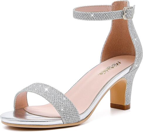Girls Heel Sandals Girl Dress Shoes Open Toe Ankle Strap High Heels Pump Sandals Wedding Party for Little Big Kid in Saudi Arabia