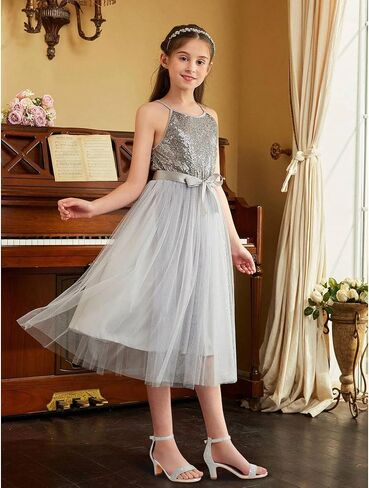 Girls Heel Sandals Girl Dress Shoes Open Toe Ankle Strap High Heels Pump Sandals Wedding Party for Little Big Kid in Saudi Arabia