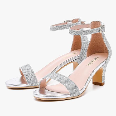 Girls Heel Sandals Girl Dress Shoes Open Toe Ankle Strap High Heels Pump Sandals Wedding Party for Little Big Kid in Saudi Arabia
