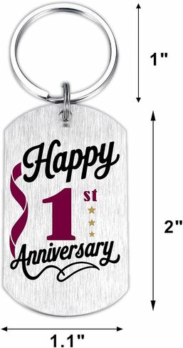 1 Year Anniversary Wedding Gifts for Men Women Husband Wife, Romantic 1st Anniversary Keychain for Him Her in Saudi Arabia