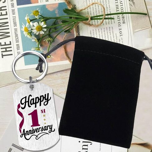 1 Year Anniversary Wedding Gifts for Men Women Husband Wife, Romantic 1st Anniversary Keychain for Him Her in Saudi Arabia