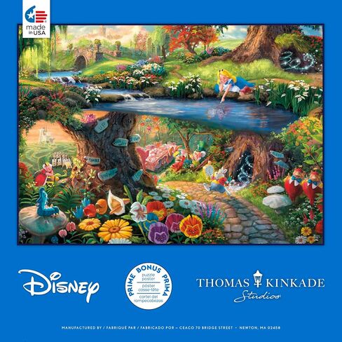 Ceaco - Disney - Thomas Kinkade - Lady and The Tramp Falling in Love - 300 Oversized Piece Jigsaw Puzzle in Saudi Arabia