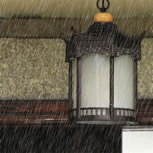 LNPTAL Asian Style Outdoor Pendant Light, Waterproof IP54 Exterior Hanging Lantern, Vintage Brown Pagoda Ceiling Light for Patio Gazebo Entryway in Saudi Arabia