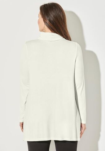 Catherines Women's Plus Size Anywear Turtleneck Swing Top in Saudi Arabia