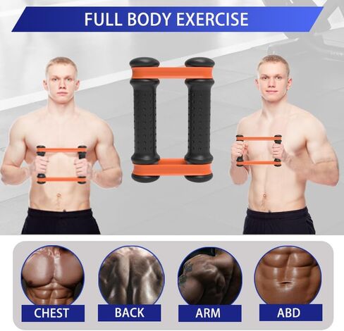 معدات تمرين الجزء العلوي من الجسم بكفاءة من ريب ستيك، عصا تمرين العضلات، أشرطة مقاومة قابلة للتعديل مع مقابض خشبية، معدات تمرين محمولة، 8 أشرطة ريبستيك in Kuwait