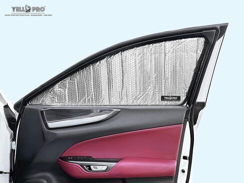 مظلة مقعد أمامي للنافذة الجانبية من YelloPro (قطعتان) مناسبة خصيصًا لـ 2022 2023 2024 2025 Lexus NX SUV، هجين إضافي، هجين، EV، ملحقات معزولة عاكسة للأشعة فوق البنفسجية للحماية من الشمس [صنع في الولايات المتحدة الأمريكية] in Kuwait